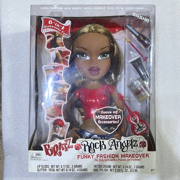 🦄 Unicorn RARE 👀 NWT 2004 Bratz Rock Angelz Funky Fashion Makeover - Sasha - Picture 8 of 10